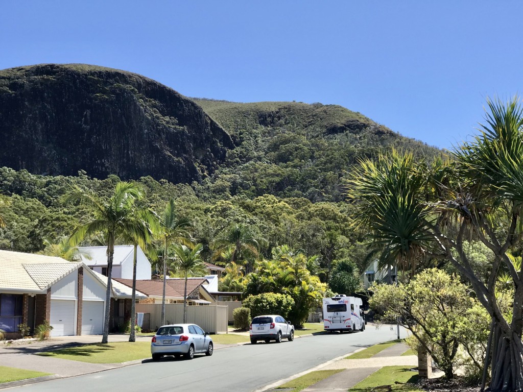 A suburb of Mount Coolum, Queensland in the shadow of Mount Coolum National Park