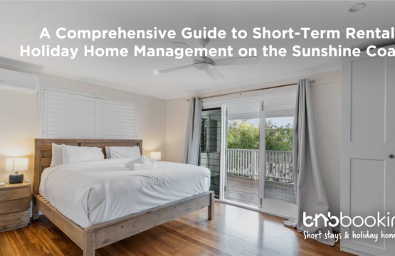 Sunshine Coast coastal holiday rental property showcasing modern interiors and beachfront lifestyle, representing short-term rental management services.