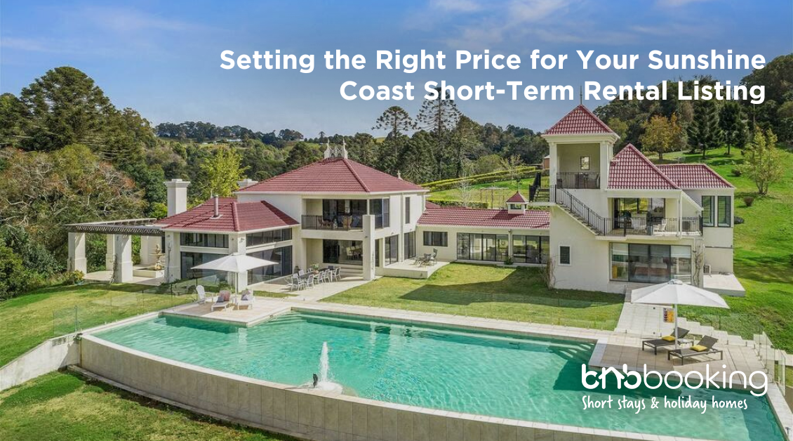 Short-term rental pricing strategy chart for Sunshine Coast Airbnb listings