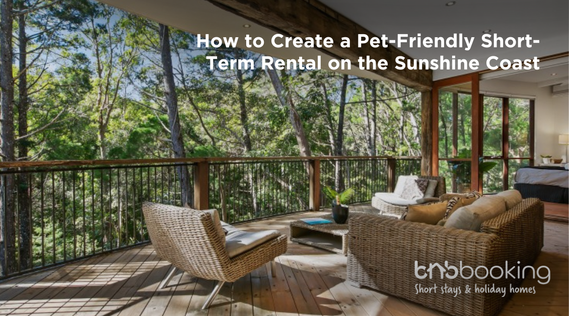 Pet-friendly short-term rental property on the Sunshine Coast with modern coastal interior design