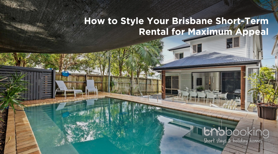 Beautifully styled short-term rental interior in Brisbane showcasing Airbnb property design and guest-ready setup