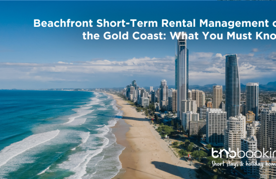 Beachfront short-term rental property on the Gold Coast with ocean views