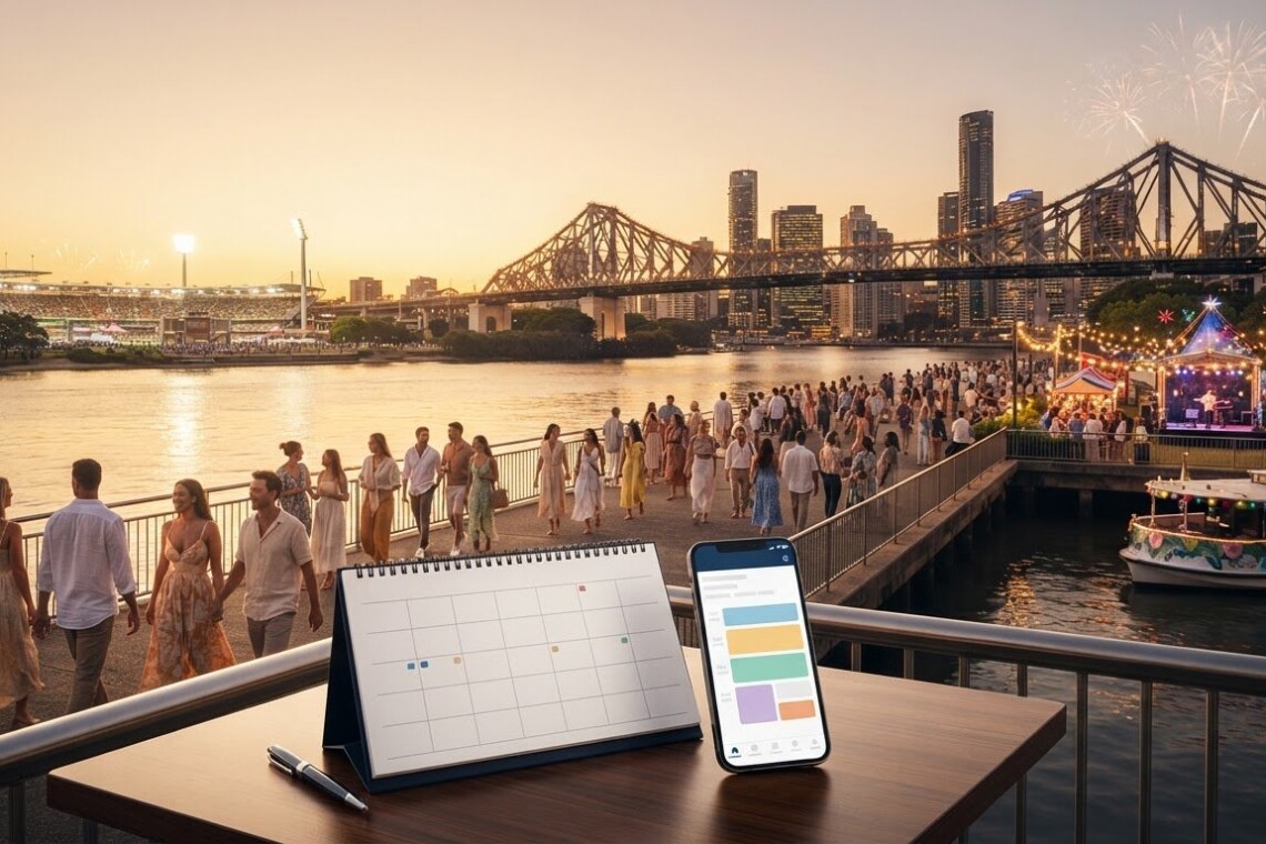 Brisbane events calendar for planning Airbnb stays around peak demand